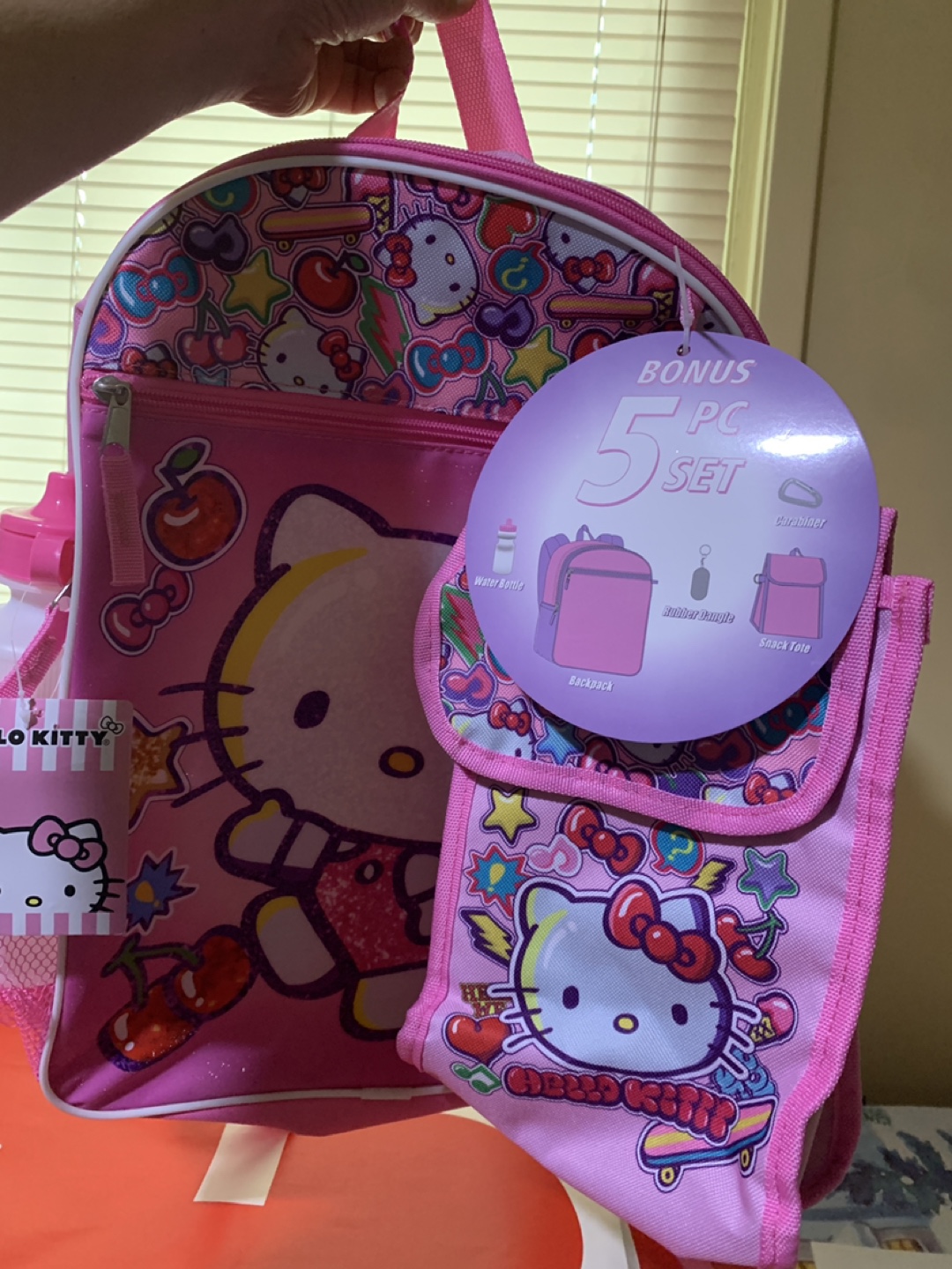 Hello Kitty 5-Piece Backpack Set - NEW