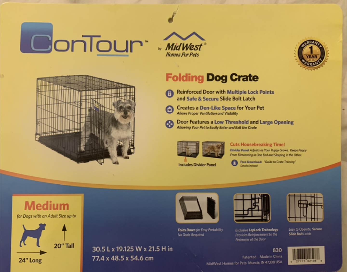 MidWest Contour Folding Dog Crate - Medium - photo 2