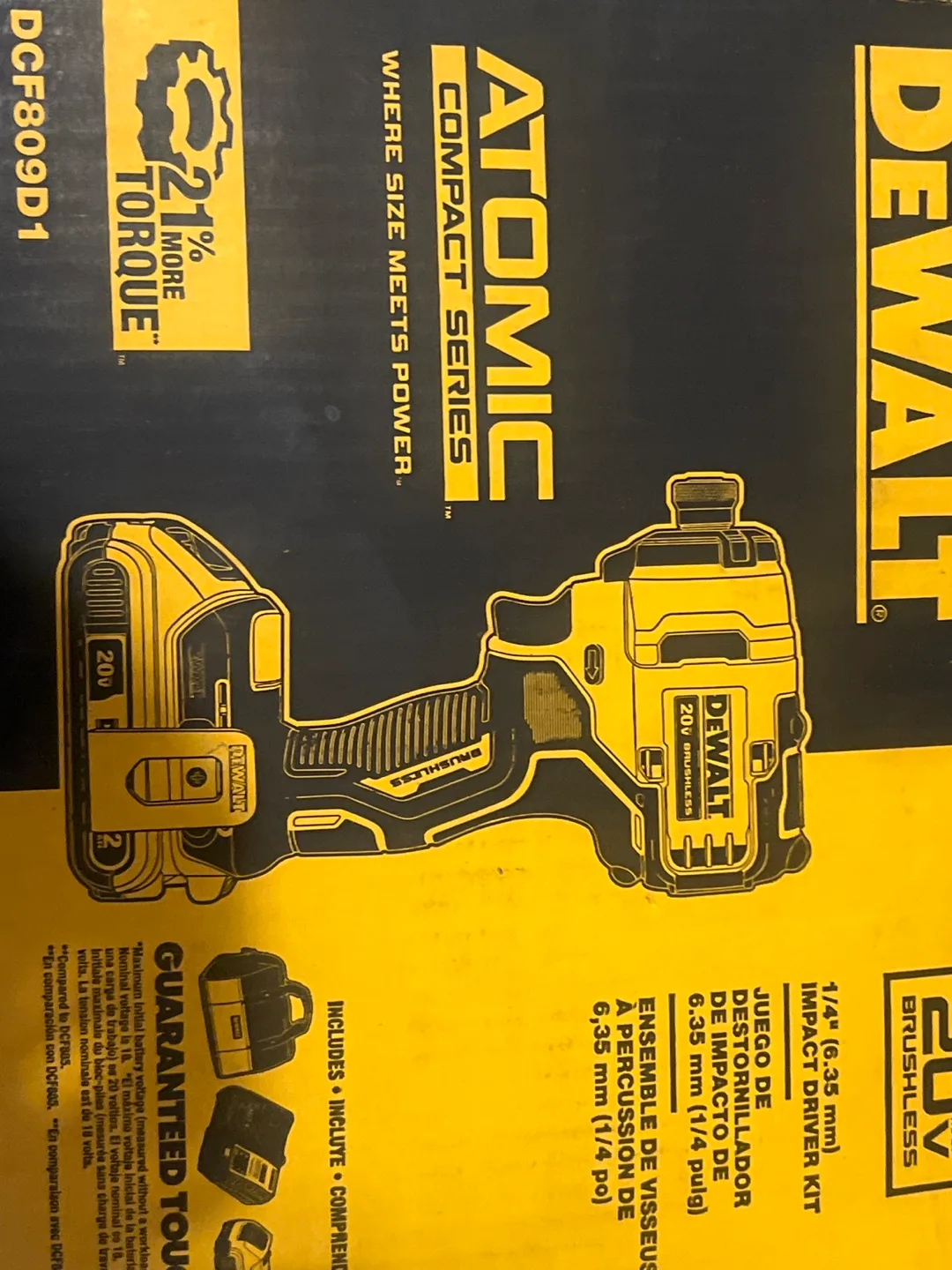 DeWalt Atomic 20V Brushless Impact Driver Kit thumbnail