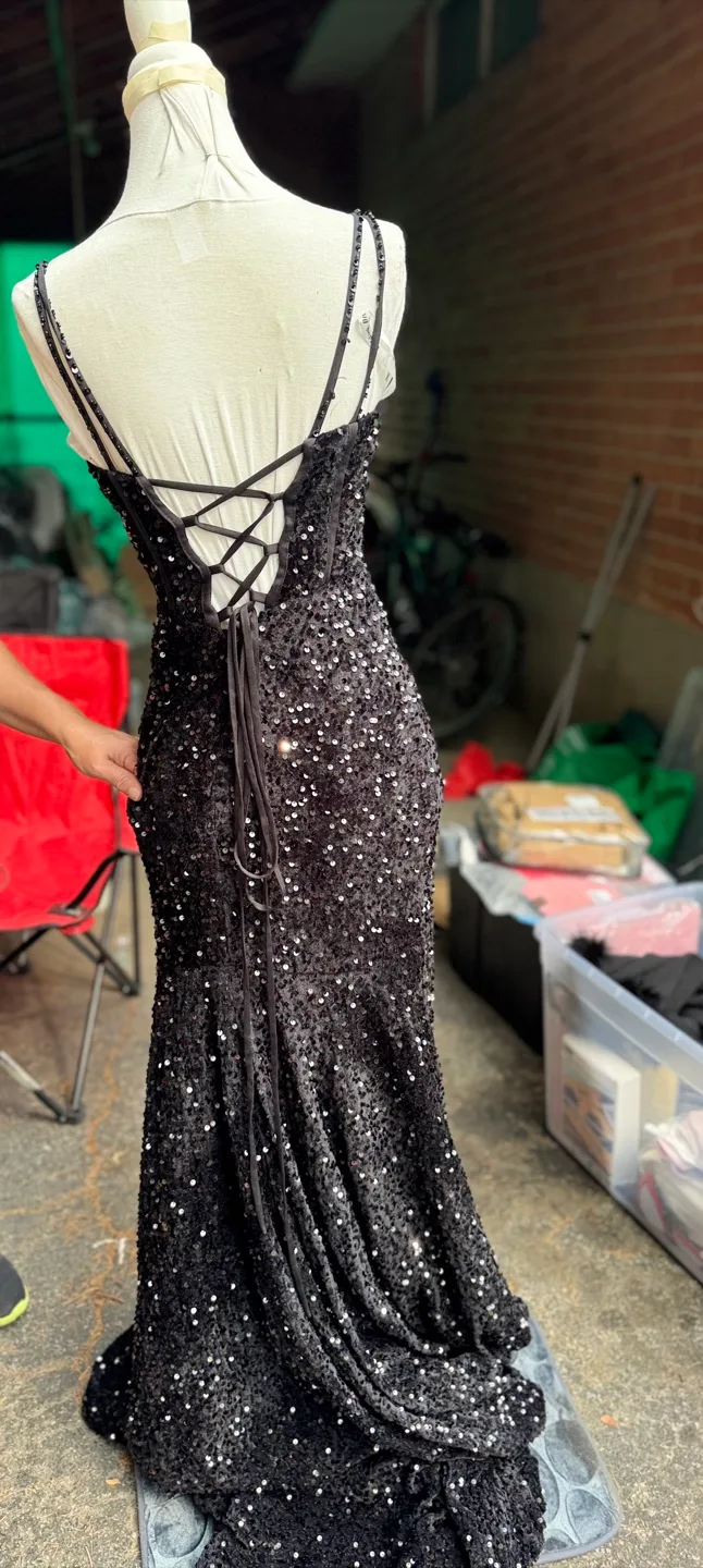 Sequin Black Evening Gown image indicator(2)