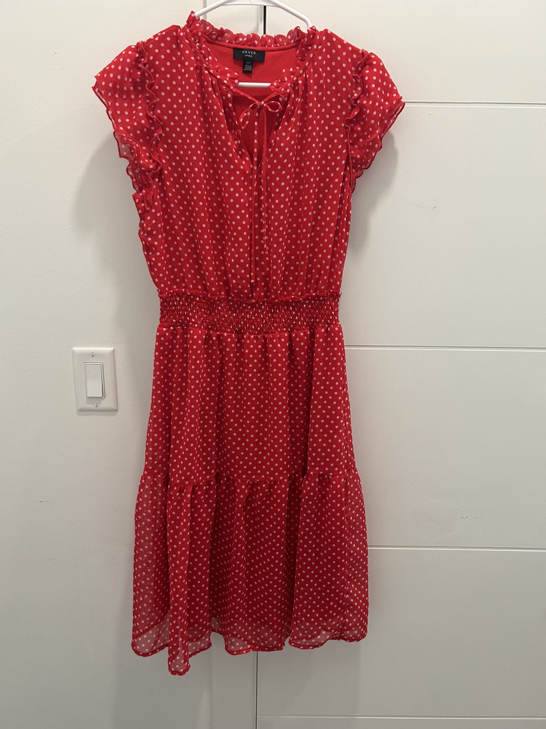 Haver London Red Polka Dot Dress - Size M