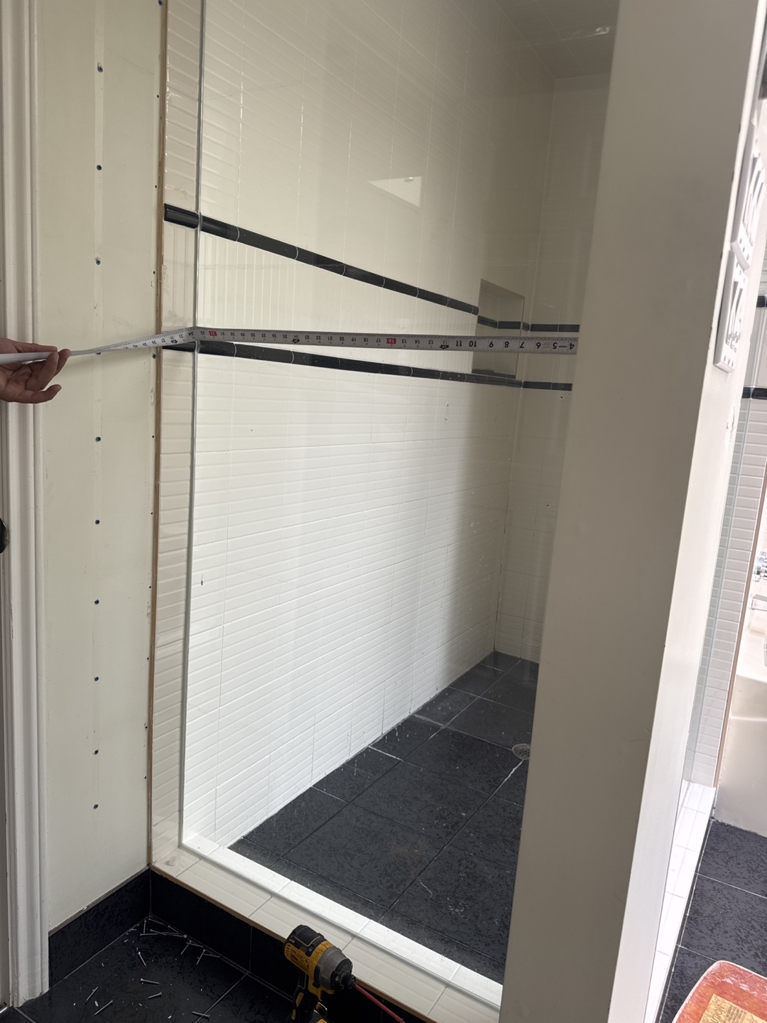 Shower glass panel