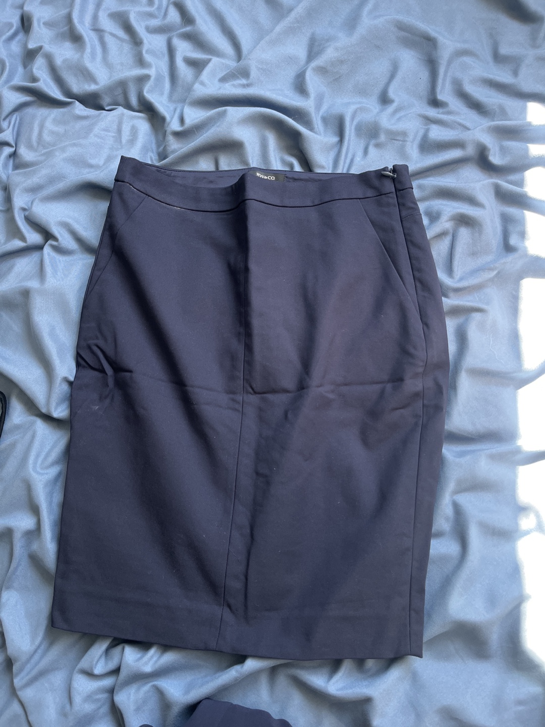 RW&CO. Navy Blue Pencil Skirt - Size 2
