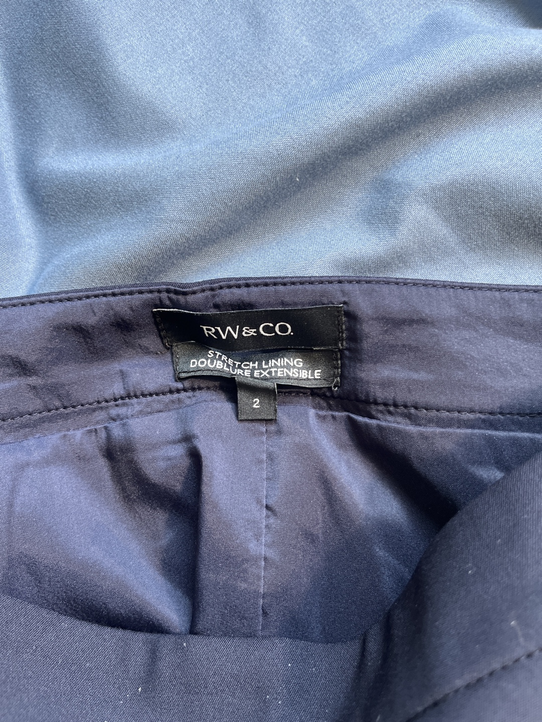 RW&CO. Navy Blue Pencil Skirt - Size 2 - photo 4