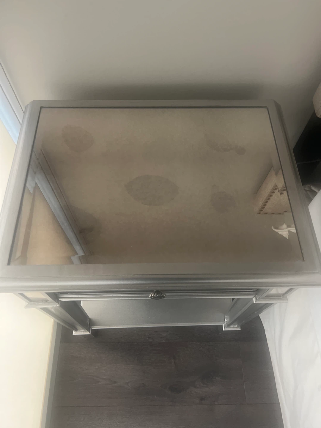 Silver Mirrored Nightstand - photo 4