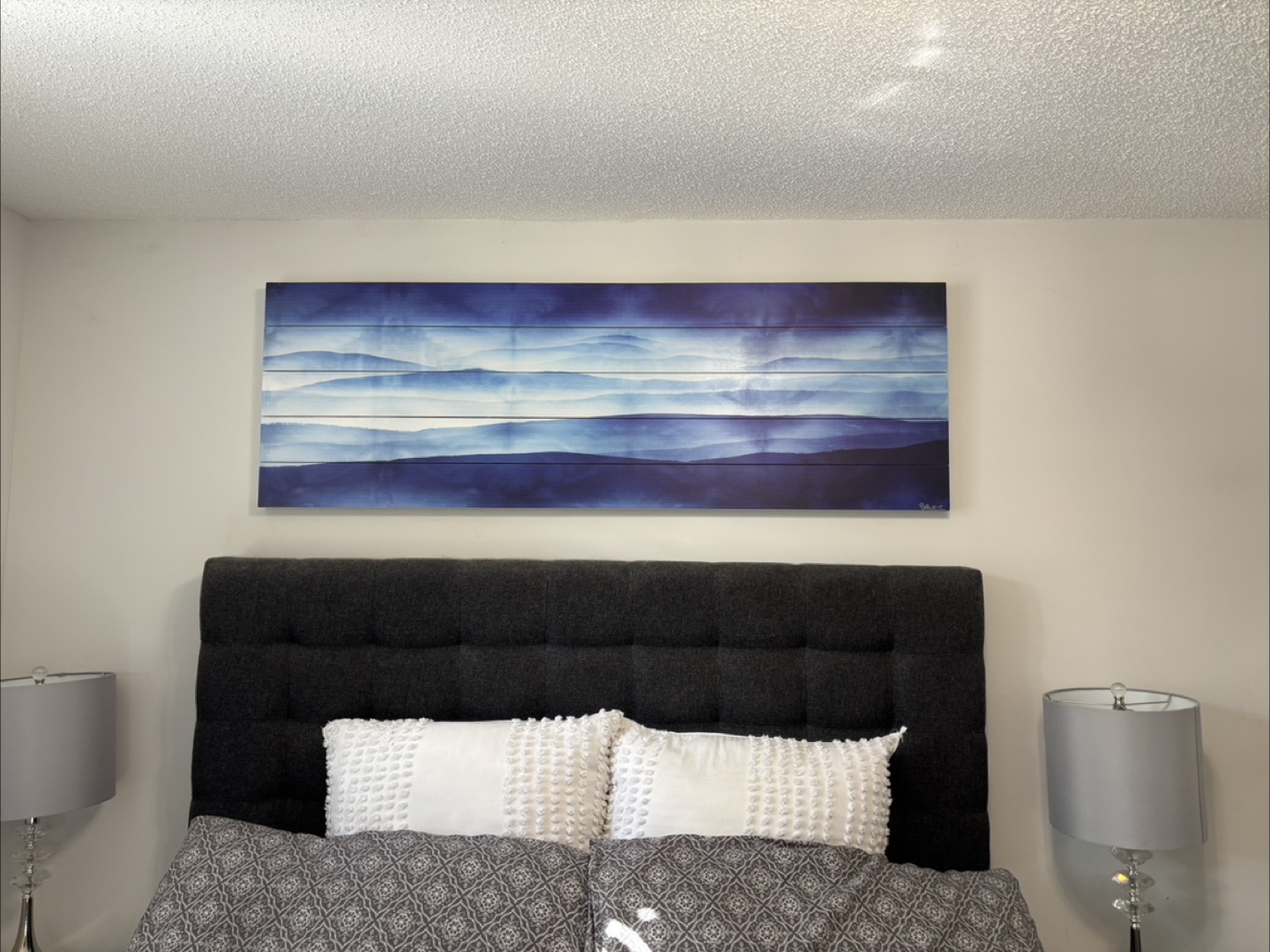 Blue Abstract Wall Painting - large