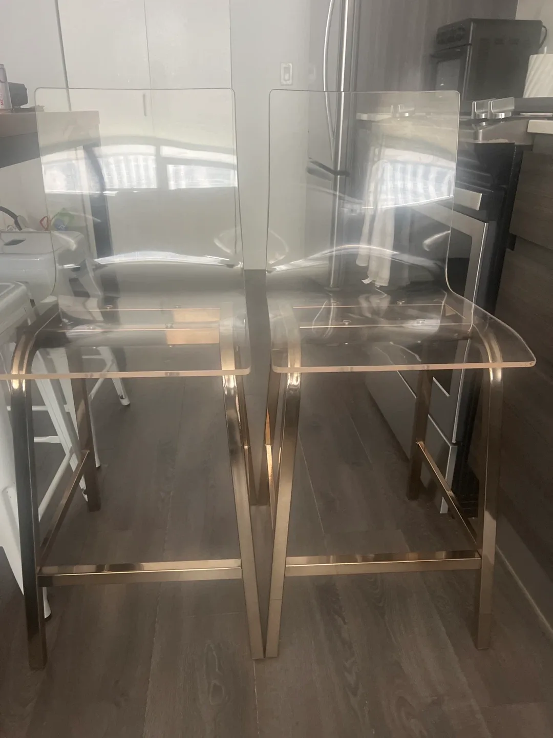 Set of 2 Acrylic Bar Stools thumbnail