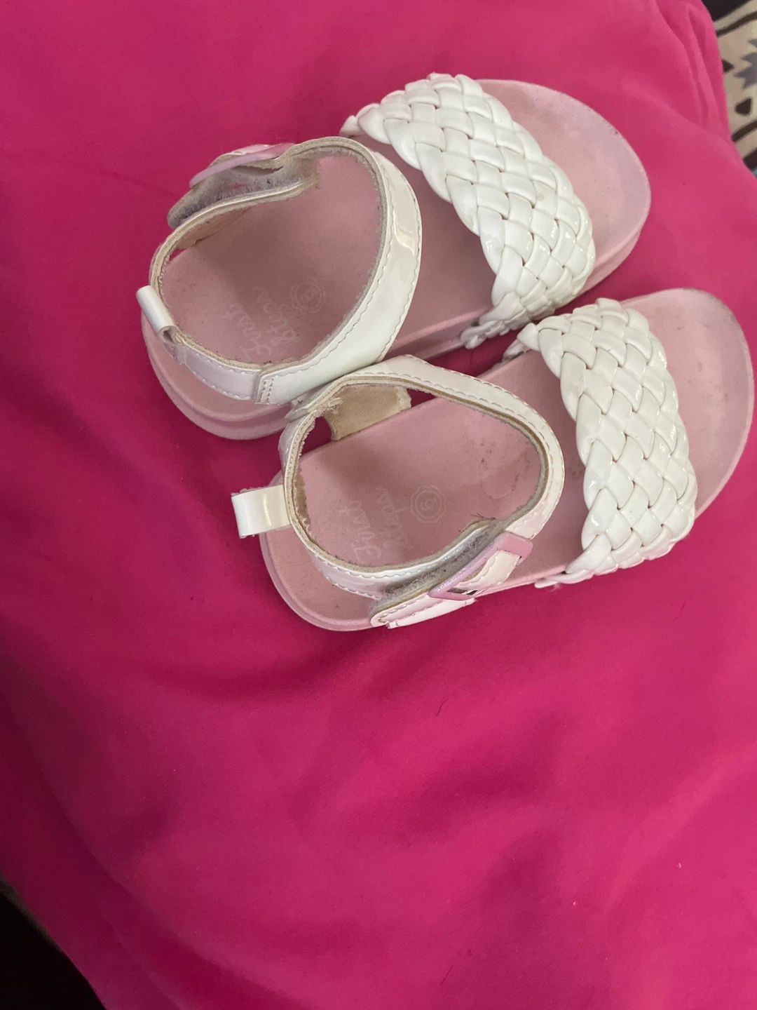 First Steps White Sandals - Size 6