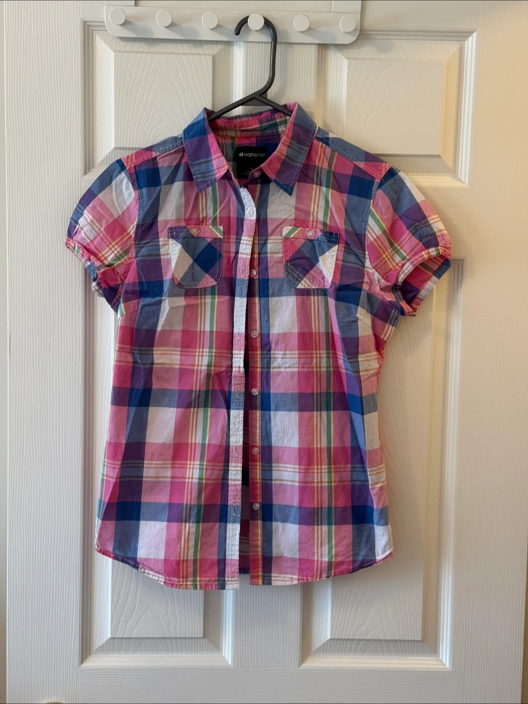 Hang Ten Plaid Button Up - Size L thumbnail
