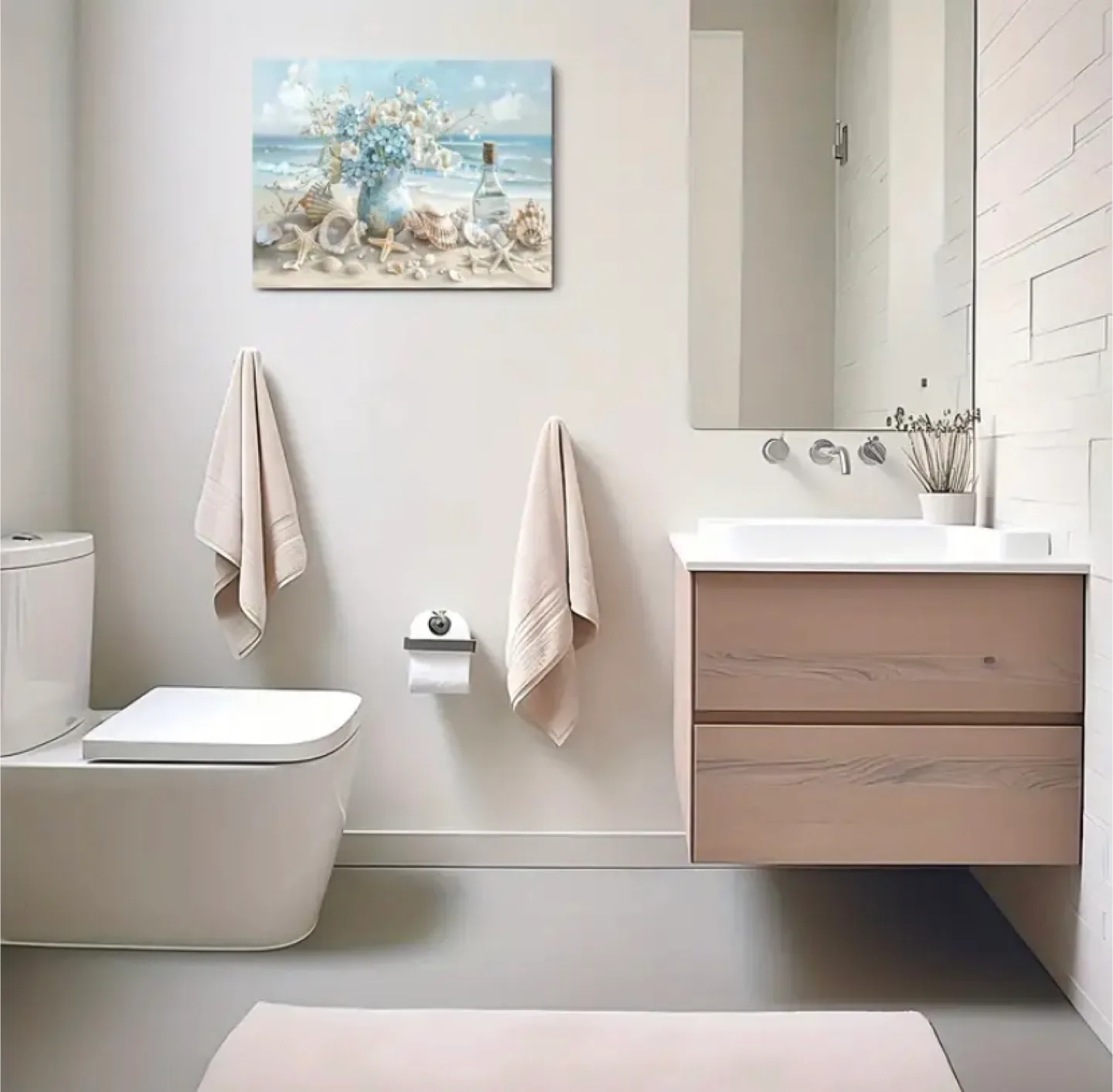 Beach & Floral Canvas Wall Art (15.7 x 11.8 inch) image indicator(3)