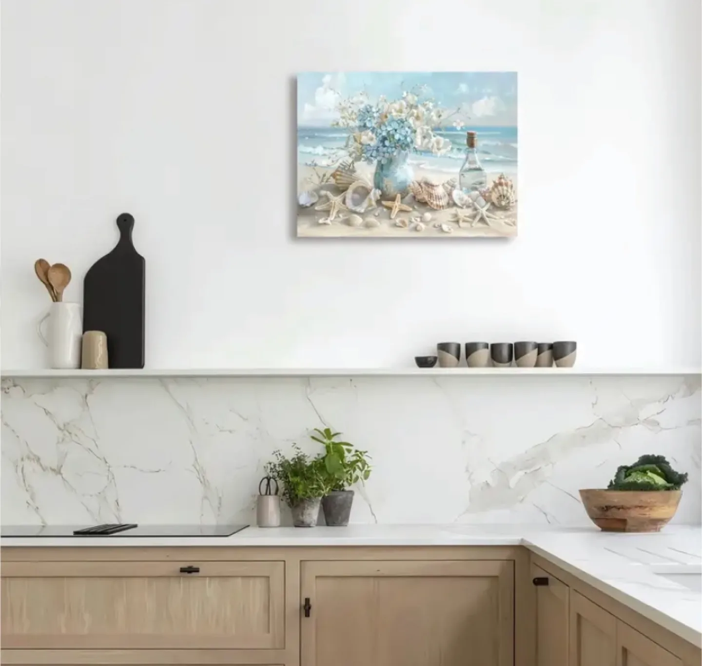 Beach & Floral Canvas Wall Art (15.7 x 11.8 inch) image indicator(4)