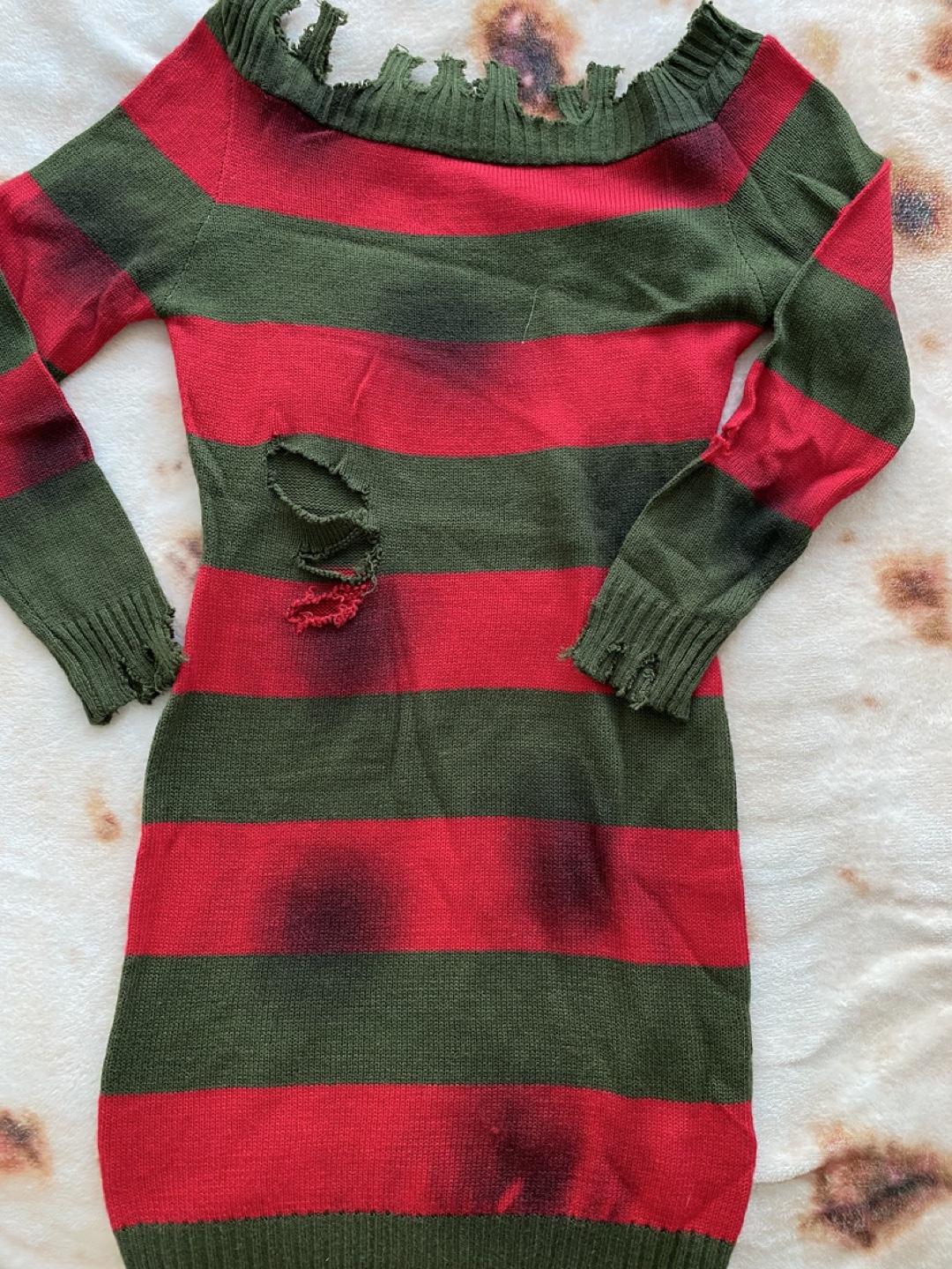 Nightmare on Elm Sweater Dress Halloween Costume - S