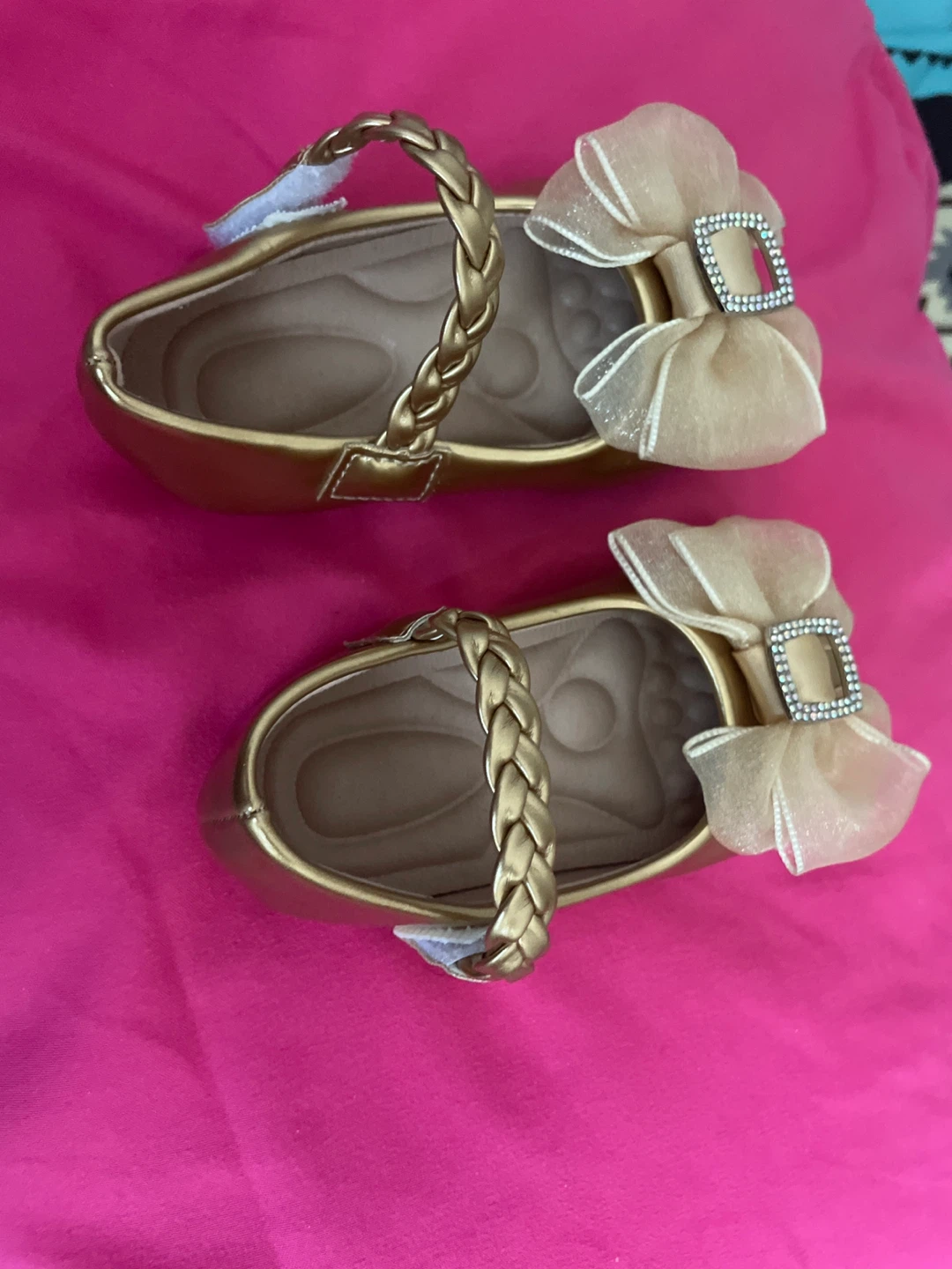 Gold Toddler Shoes with Bow Detail - photo 2