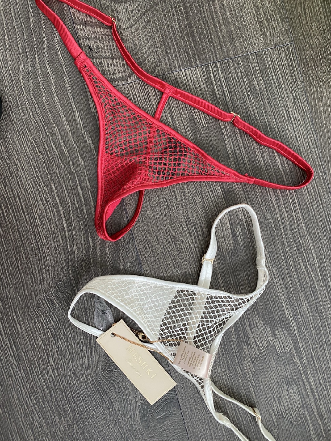Meshki Lingerie Set - Red & White, Size xs - photo 3