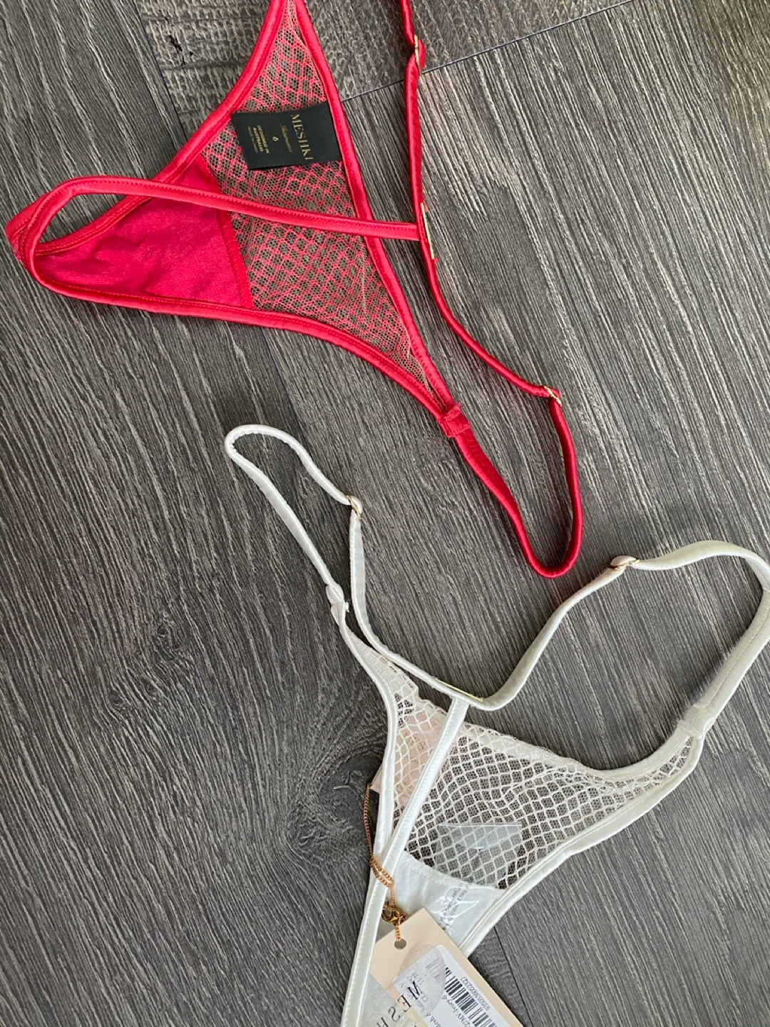 Meshki Lingerie Set - Red & White, Size xs thumbnail