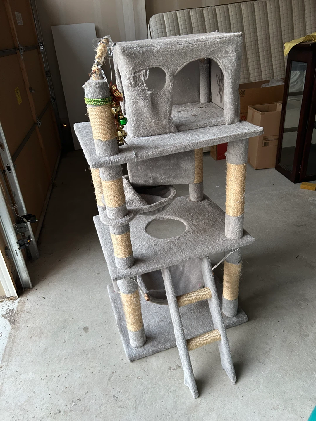 Grey Cat Tree with Scratching Posts - photo 2