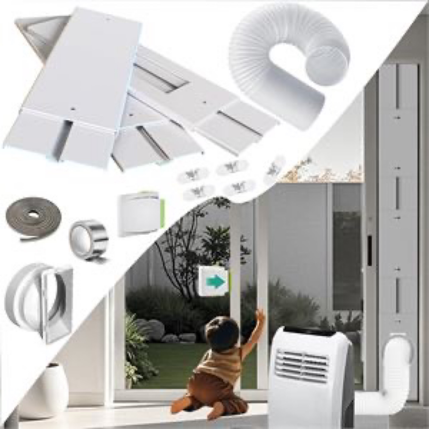 Portable Air Conditioner Window Vent Kit - photo 2