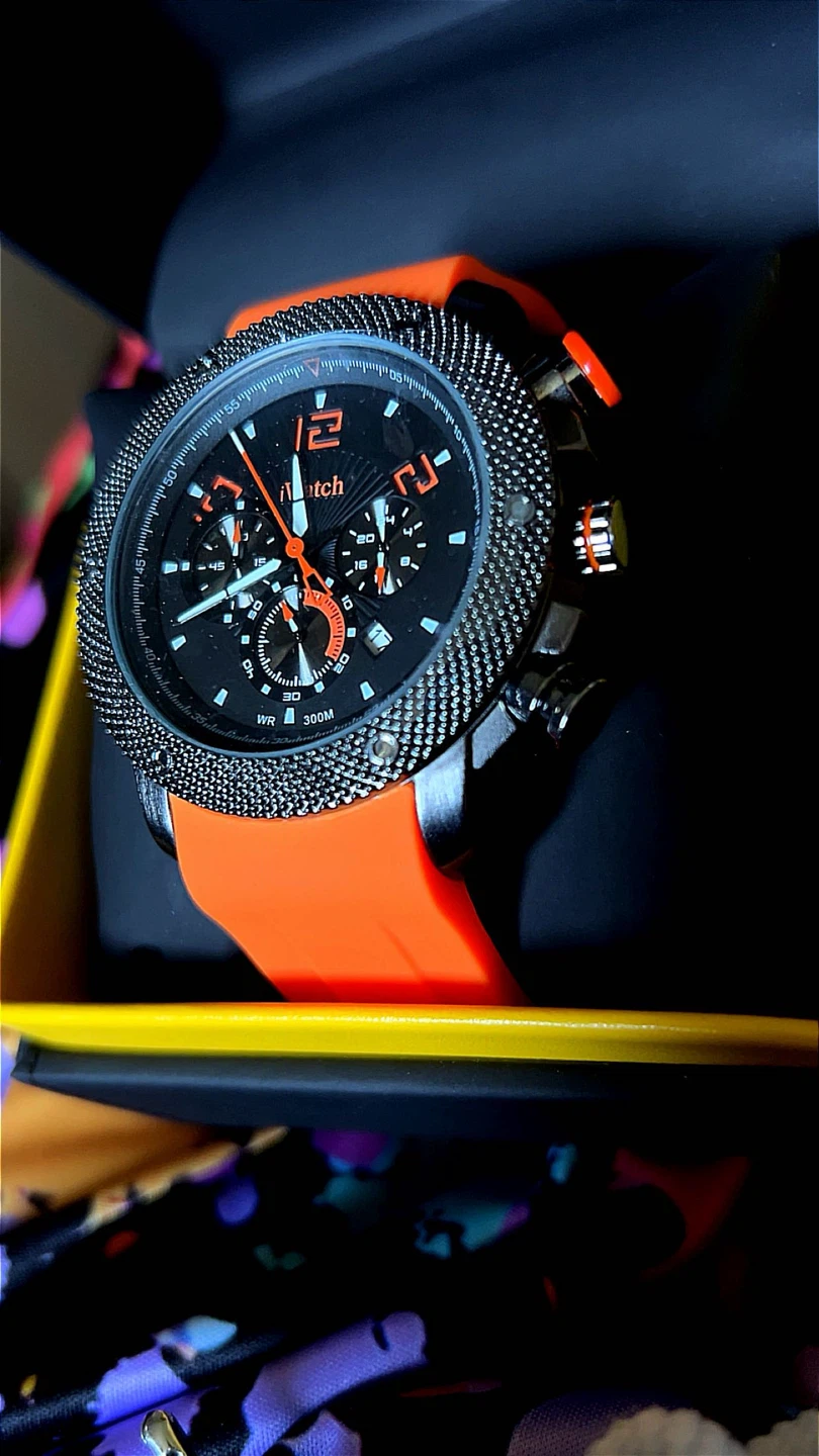 iWatch IW-A-23, Orange Band, Like New! - photo 2