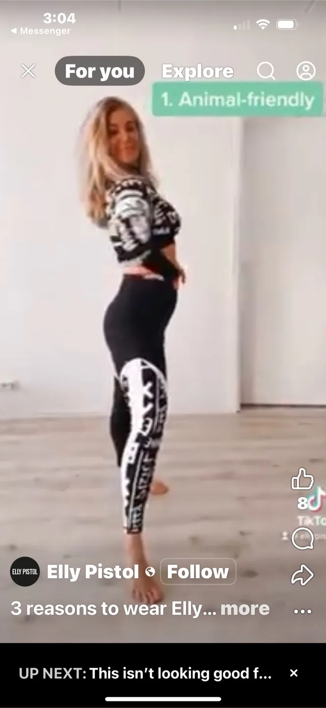 Elly Pistol Black & White Leggings image indicator(2)