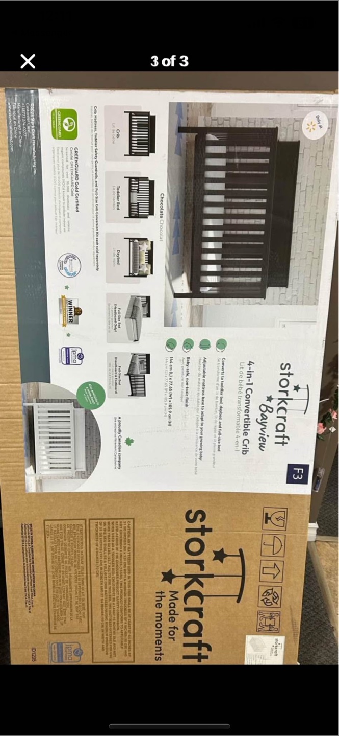 Storkcraft Bayview 4-in-1 Convertible Crib - New in Box! - photo 2