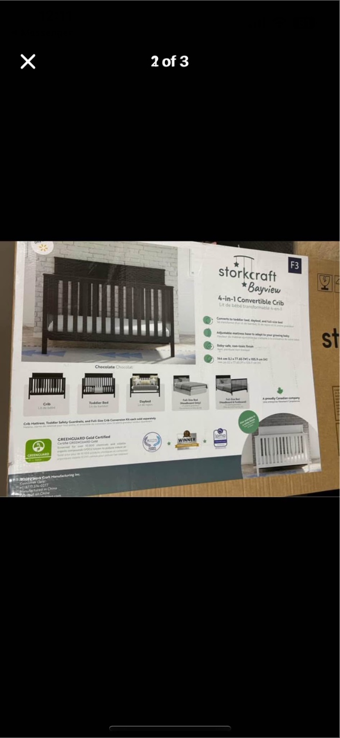 Storkcraft Bayview 4-in-1 Convertible Crib - New in Box!