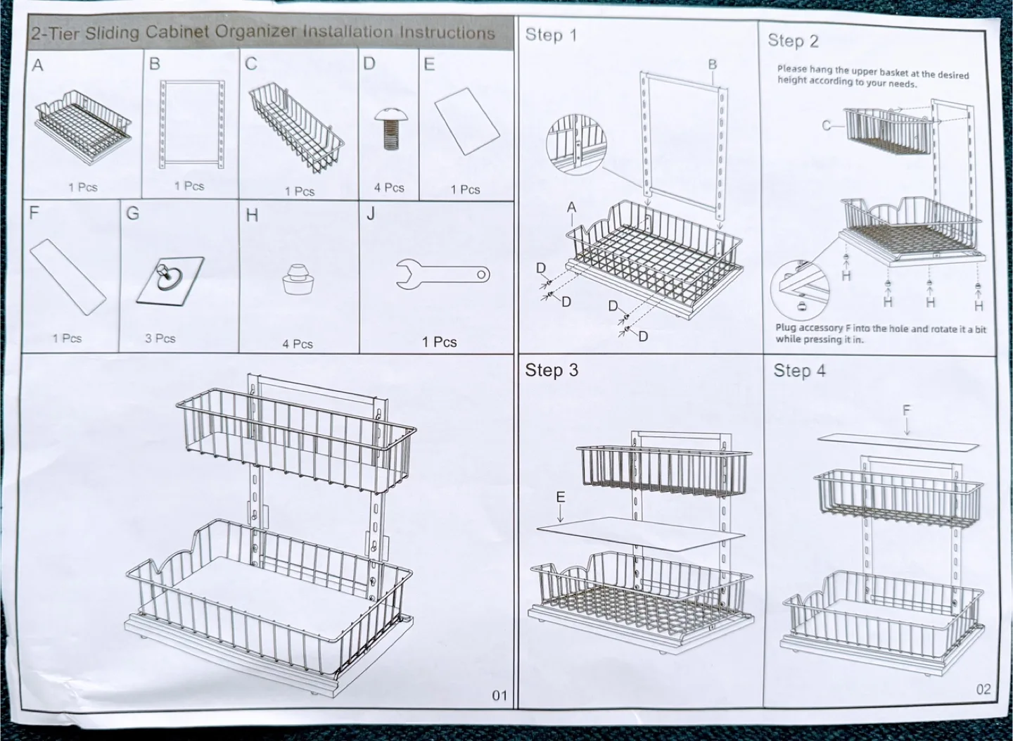 2-Tier Sliding Cabinet Organizer - New image indicator(7)