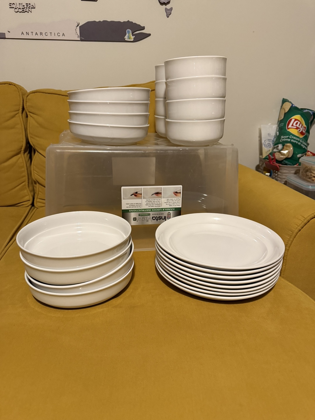 Over & Back Porcelain Dinnerware Set, 24-Pieces