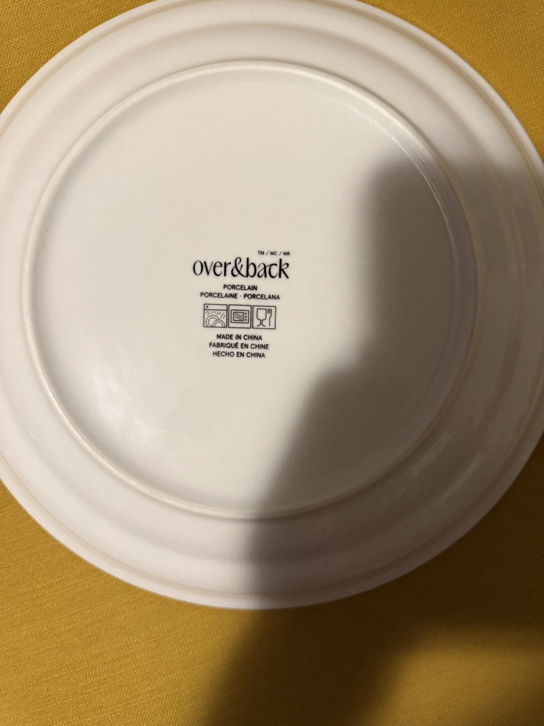 Over & Back Porcelain Dinnerware Set, 24-Pieces - photo 4