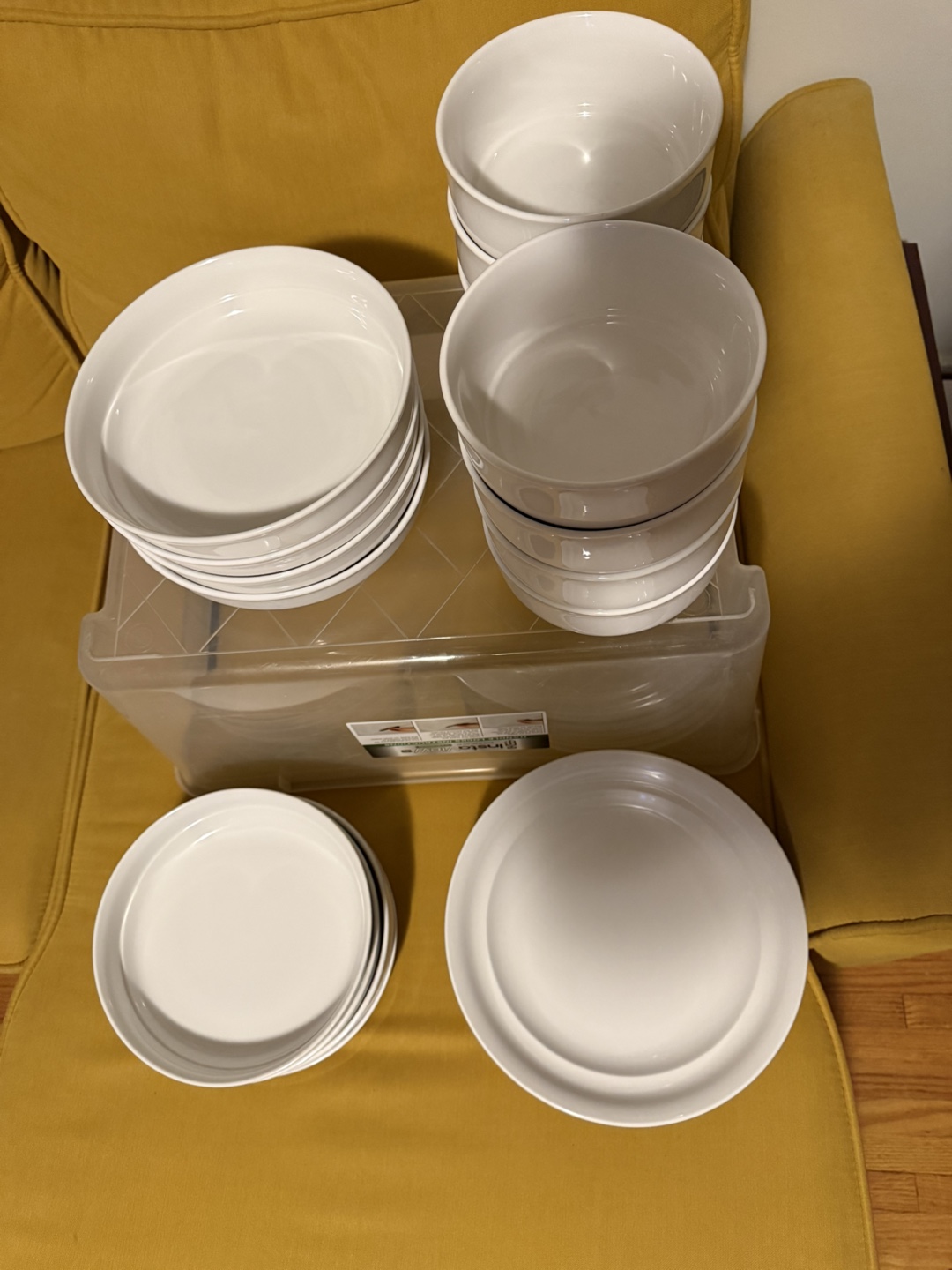 Over & Back Porcelain Dinnerware Set, 24-Pieces - photo 2