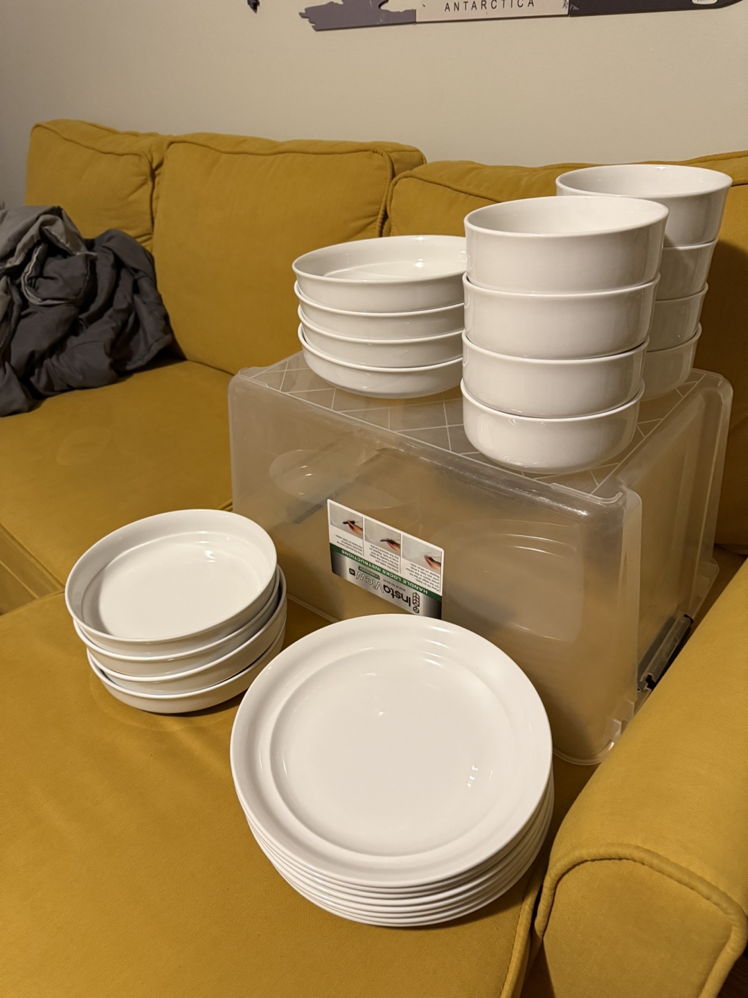 Over & Back Porcelain Dinnerware Set, 24-Pieces - photo 3
