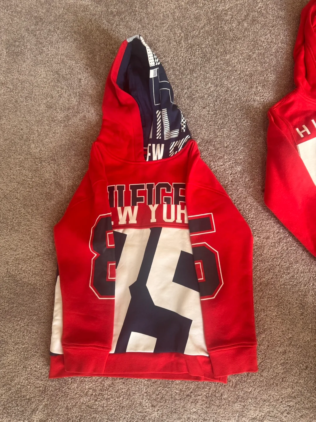 Tommy Hilfiger Denim Red Hoodie, Size M (8-10) thumbnail