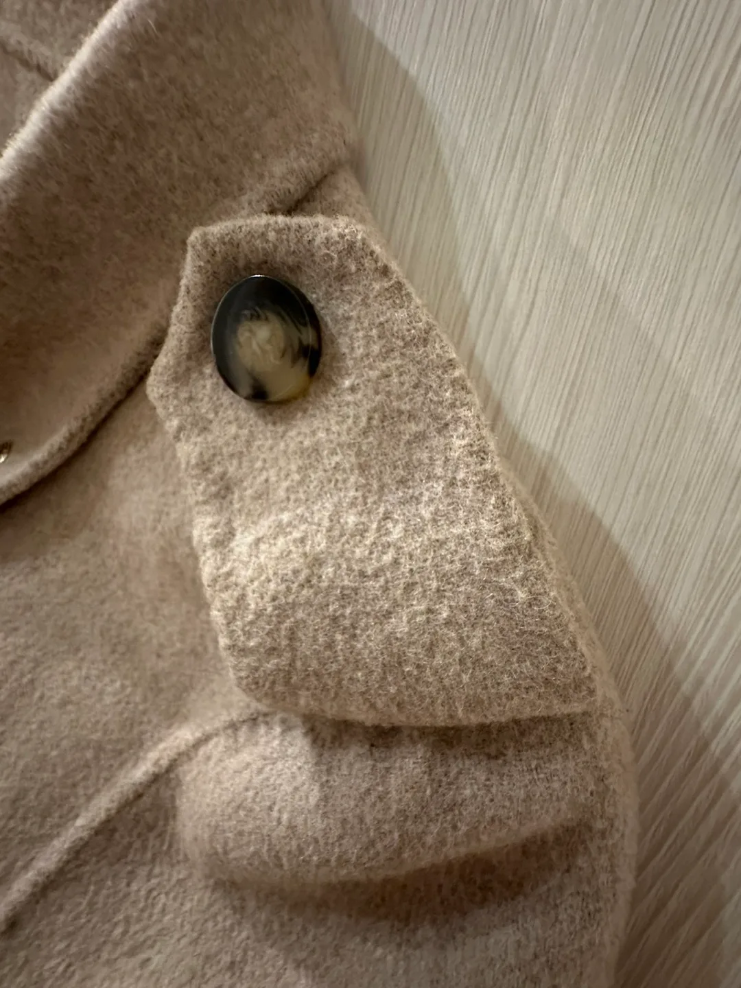 Zara Fall jacket - Woman Beige Wool Blend image indicator(6)