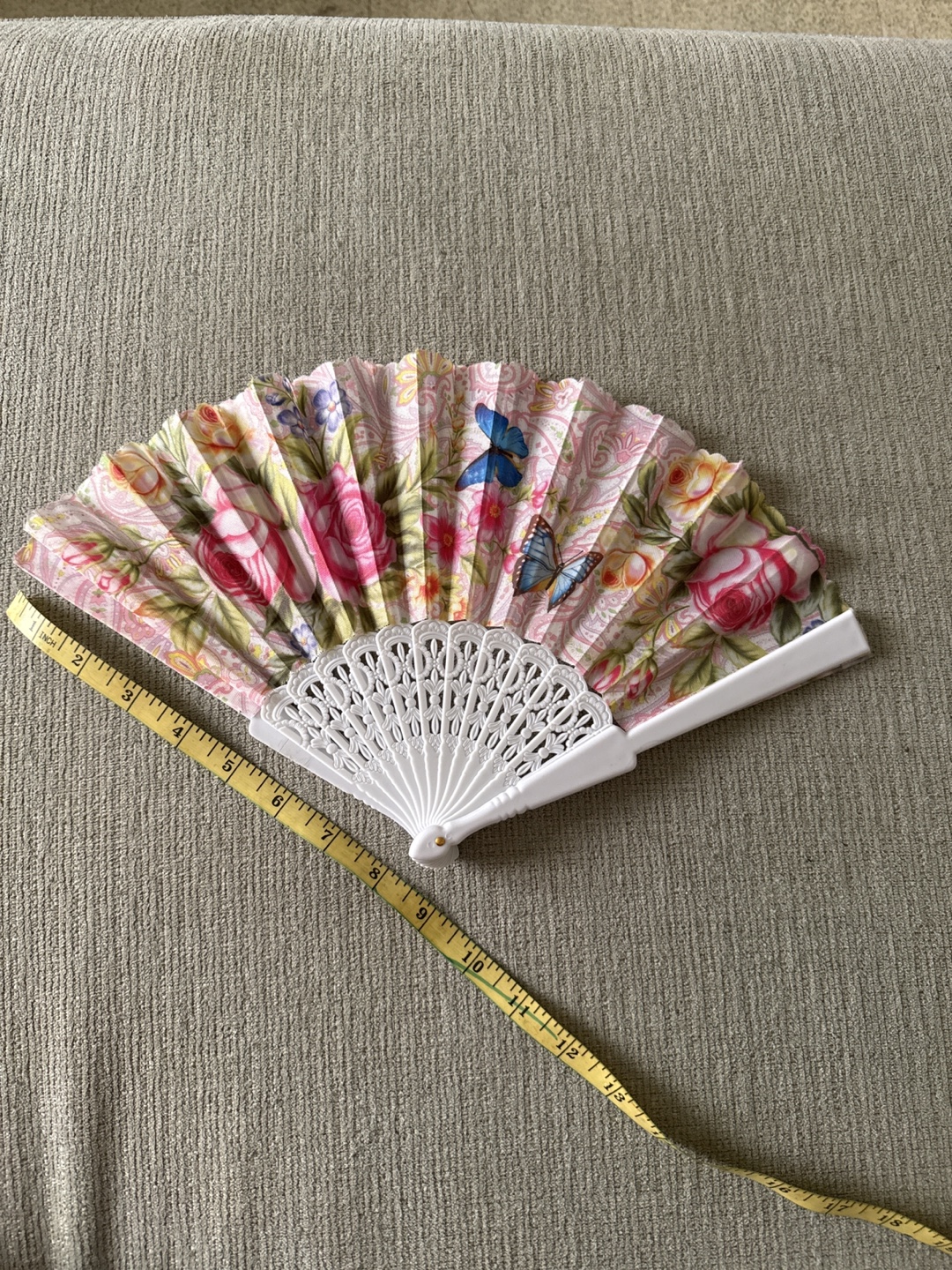 Floral Folding Hand Fan - photo 2