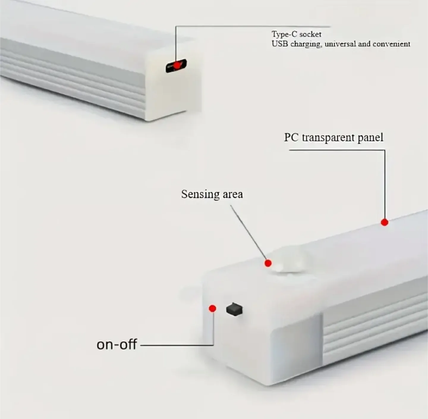 50cm LED Long Strip Induction Light - NEW thumbnail