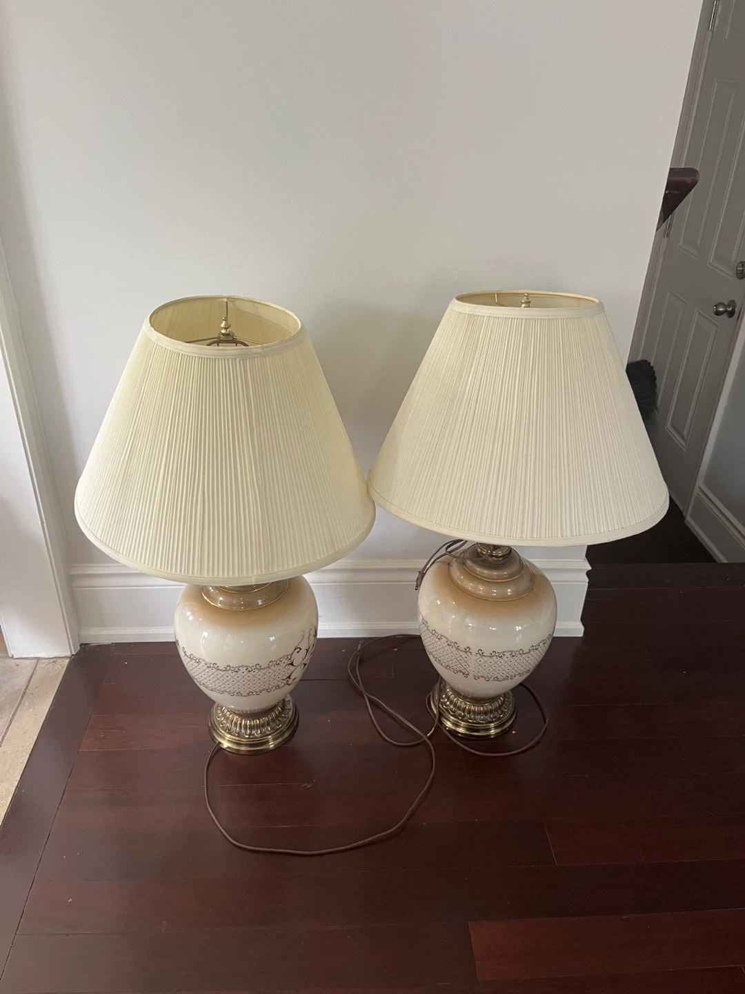 Vintage Ceramic Table Lamps - Pair