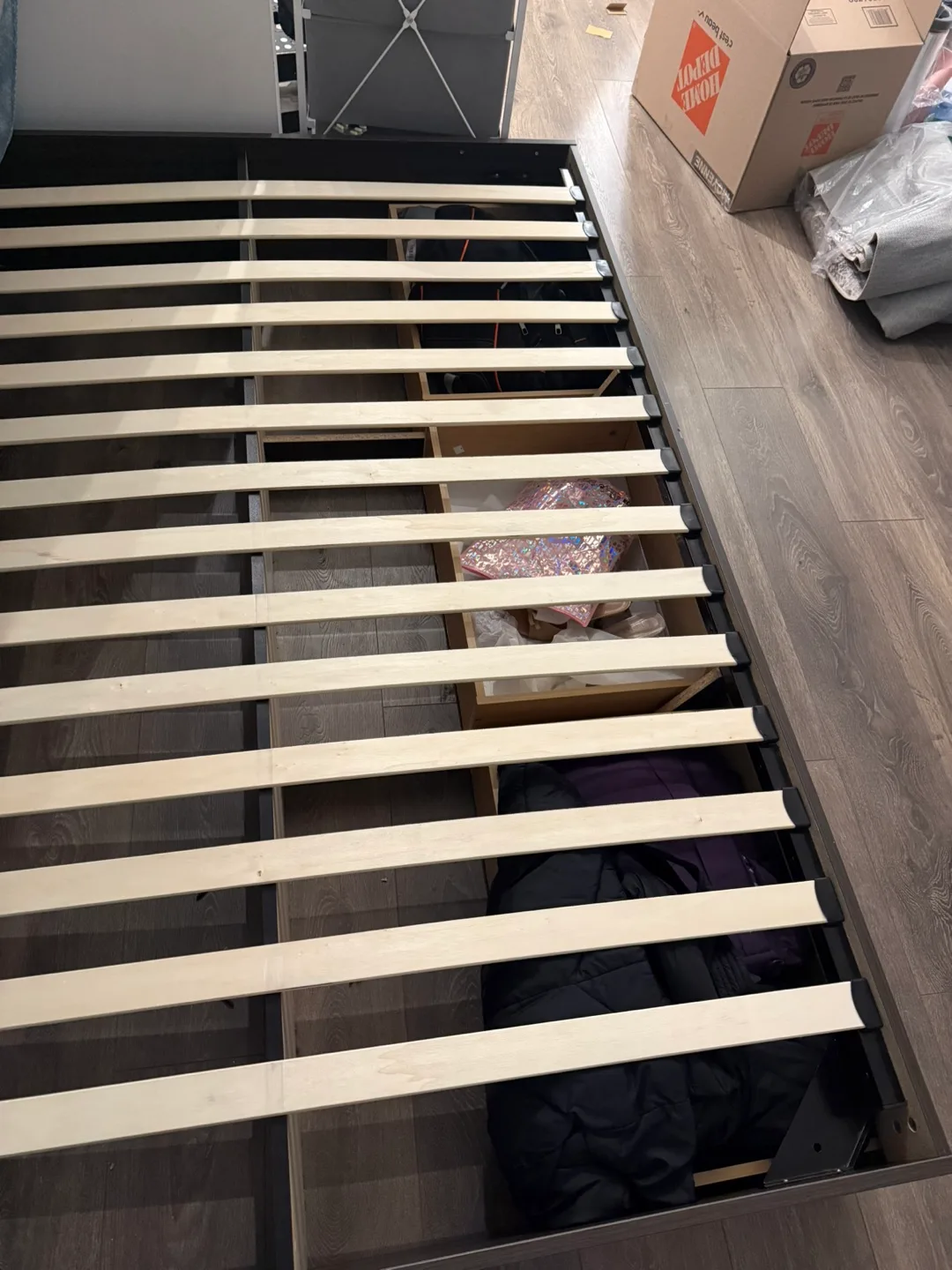 Double Bed Frame with Slats and 3 drawers for extra storage image indicator(2)