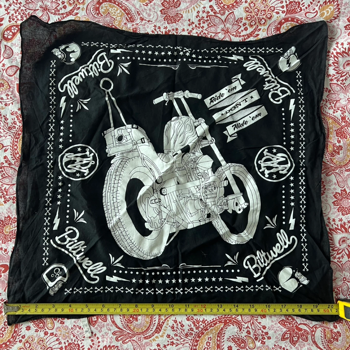 Biltwell Motorcycle Bandana - Black #freecycle