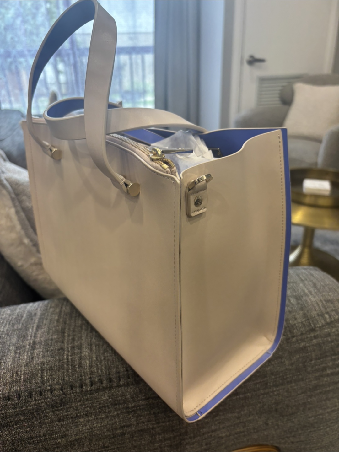 Kate Spade Tote Bag - Beige & Blue- used once only