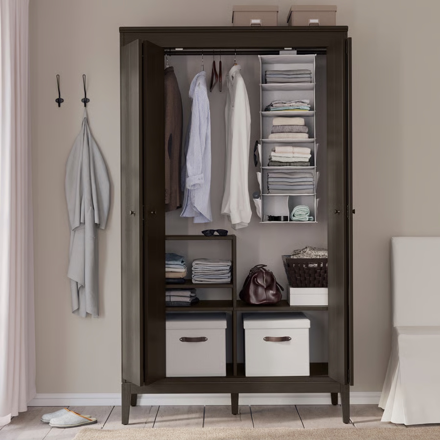 IKEA Hemnes Wardrobe - Dark Brown - photo 3