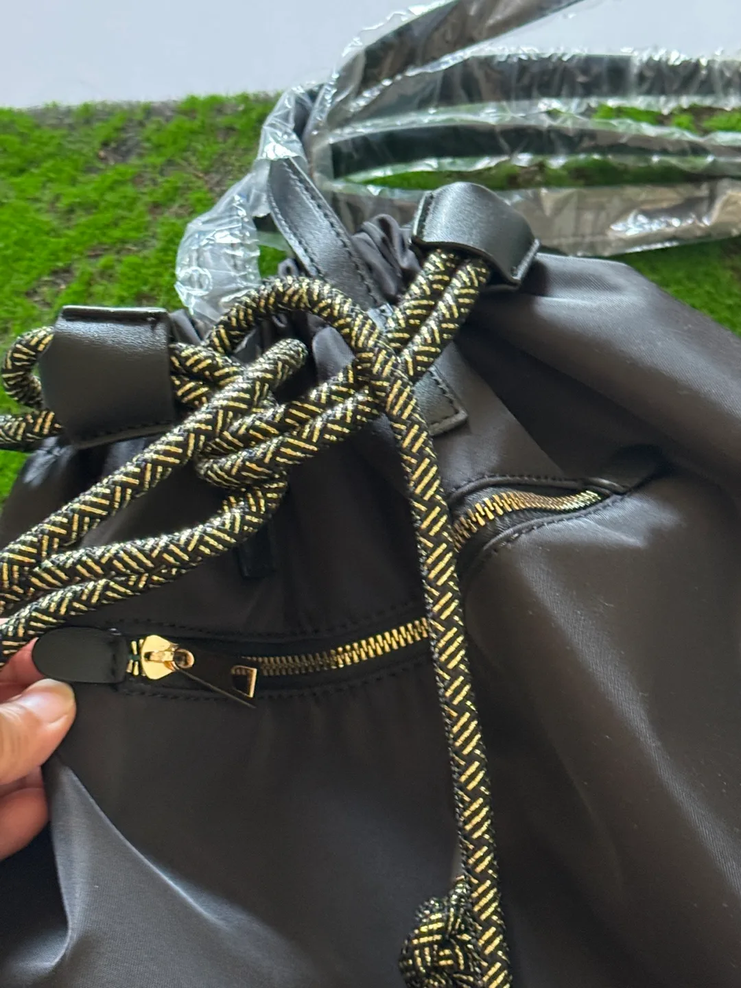 Versace Fragrances Black Drawstring Bag image indicator(3)