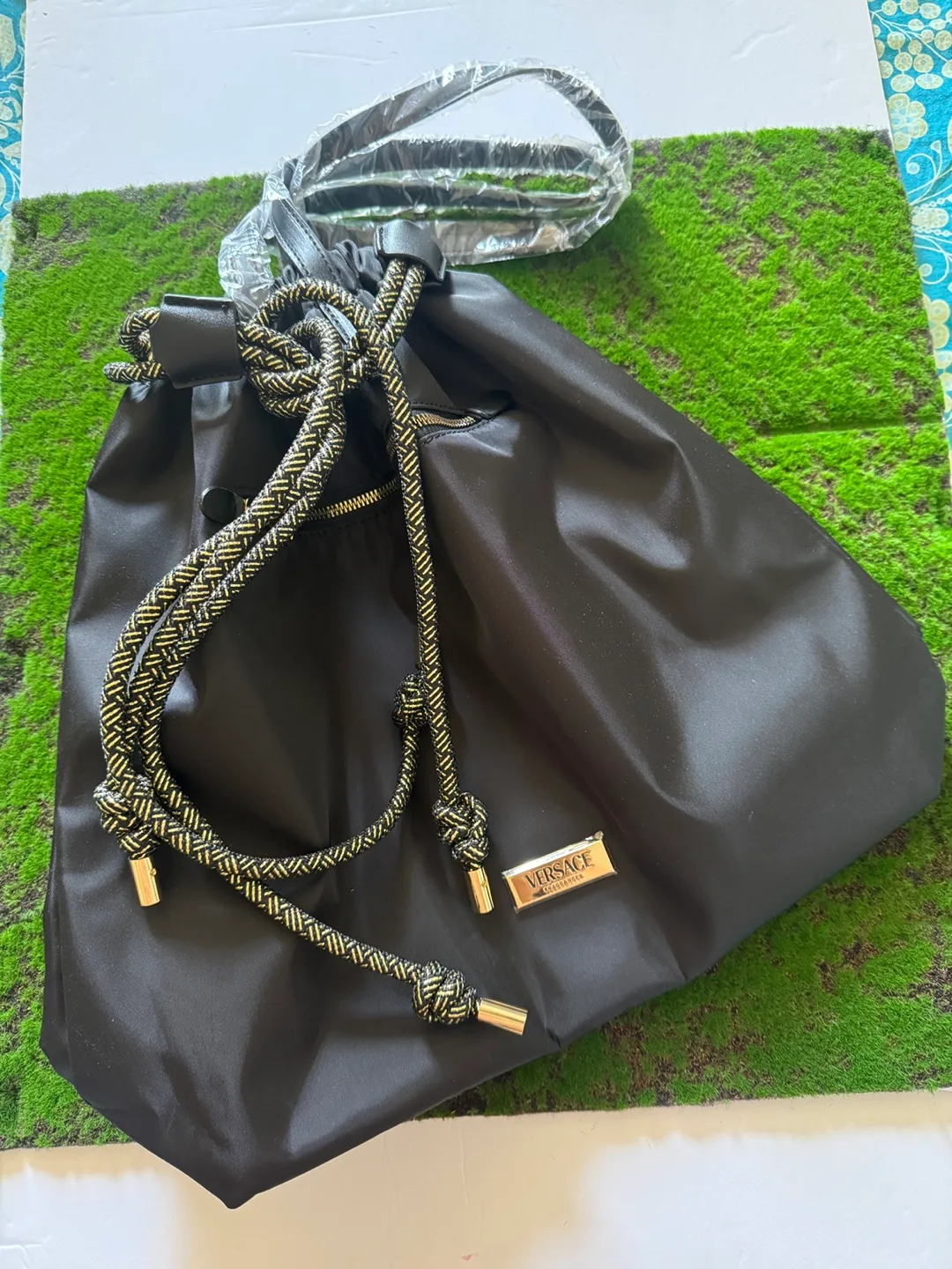 Versace Fragrances Black Drawstring Bag image indicator(2)