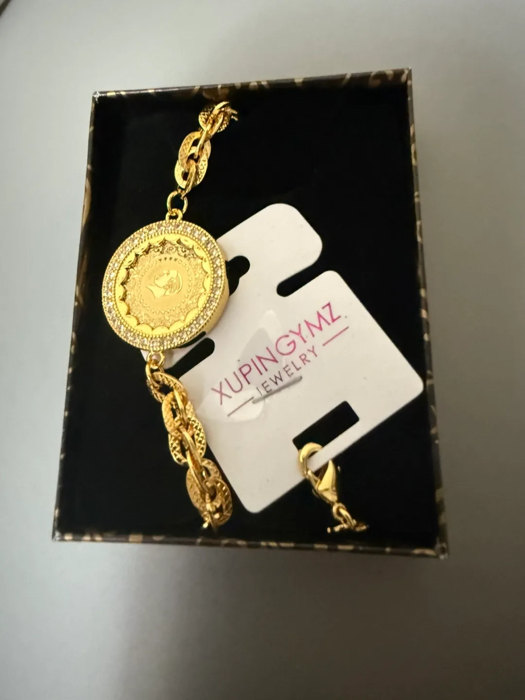Gold Coin Bracelet - New in Box ( not real gold ) image indicator(2)