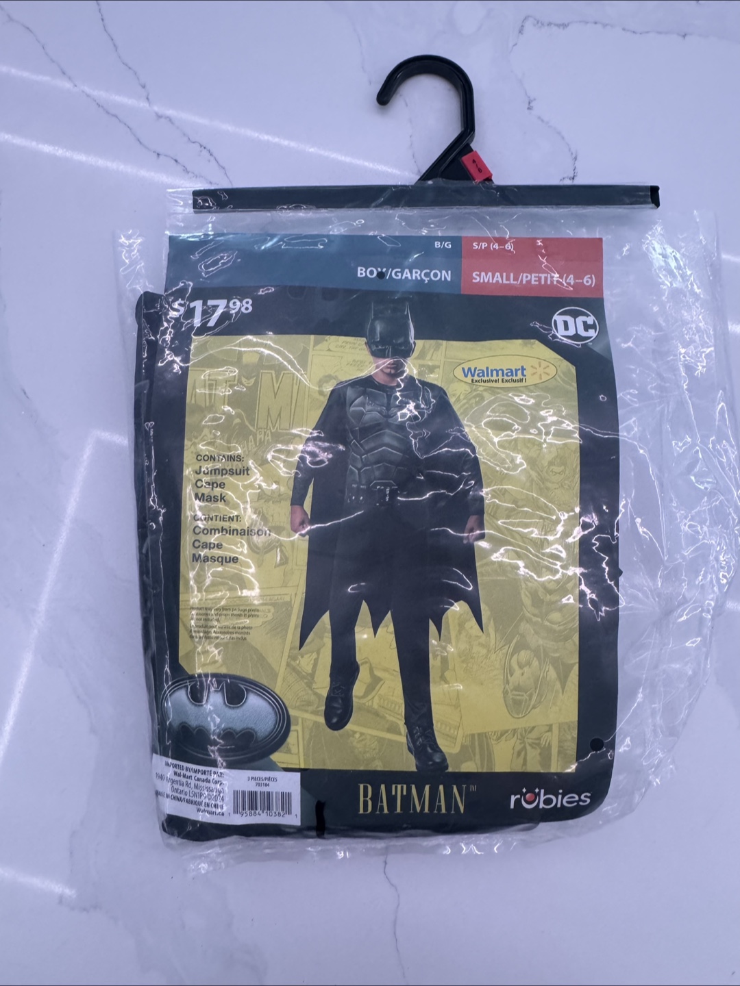 HALLOWEEN COSTUME- BOYS SM (4-6) BATMAN COSTUME