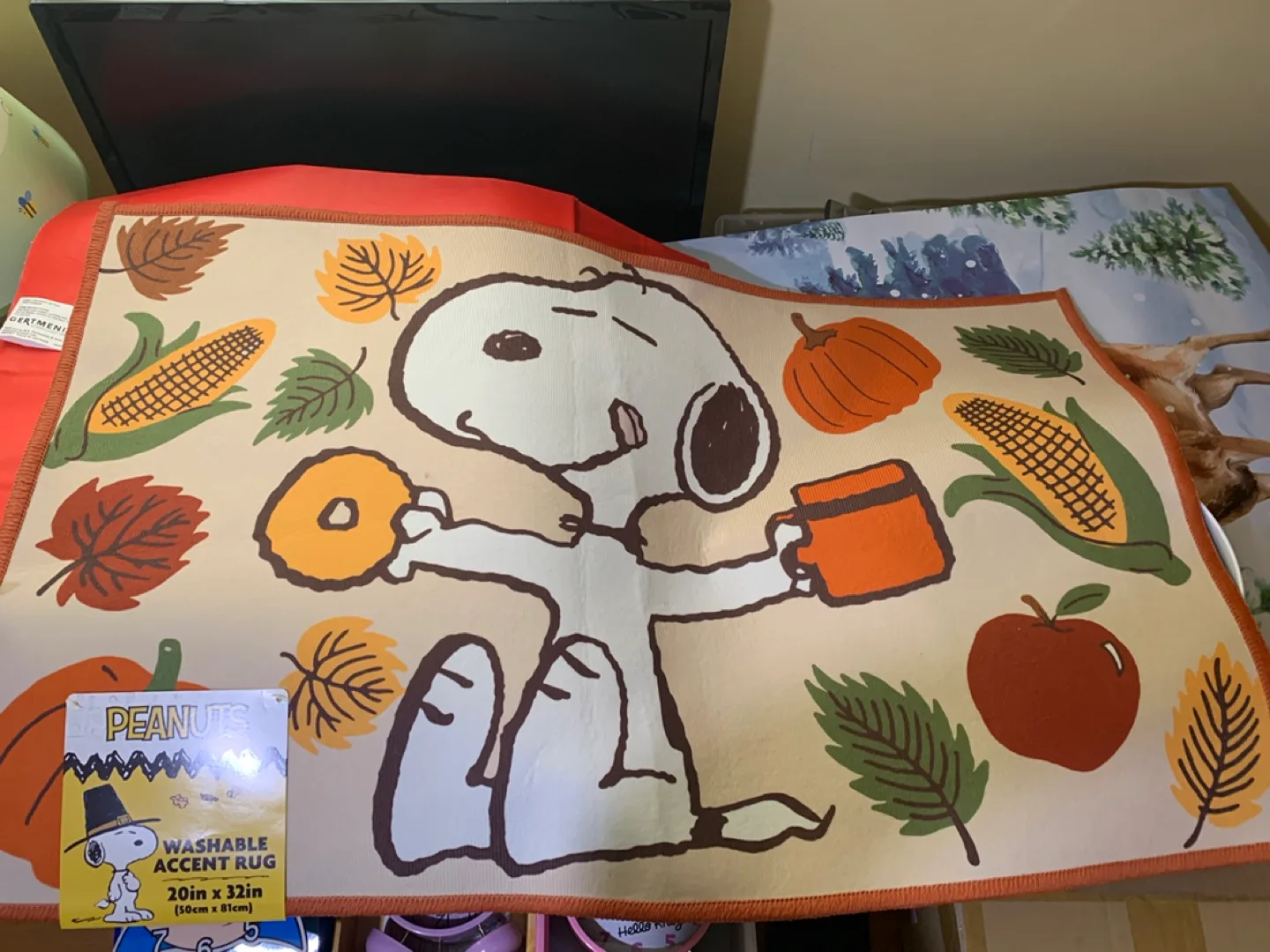 Peanuts Snoopy Washable Accent Rug (20in x 32in) thumbnail