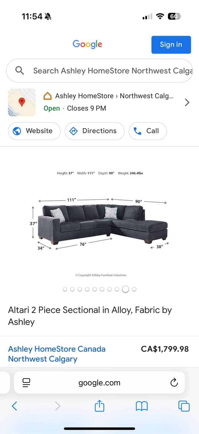 Ashley Altar 2-Piece Sectional Sofa - photo 2