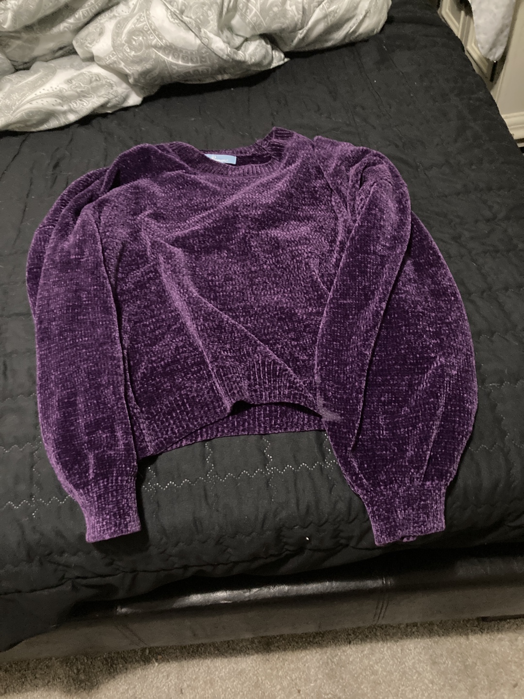 Purple Chenille Sweater