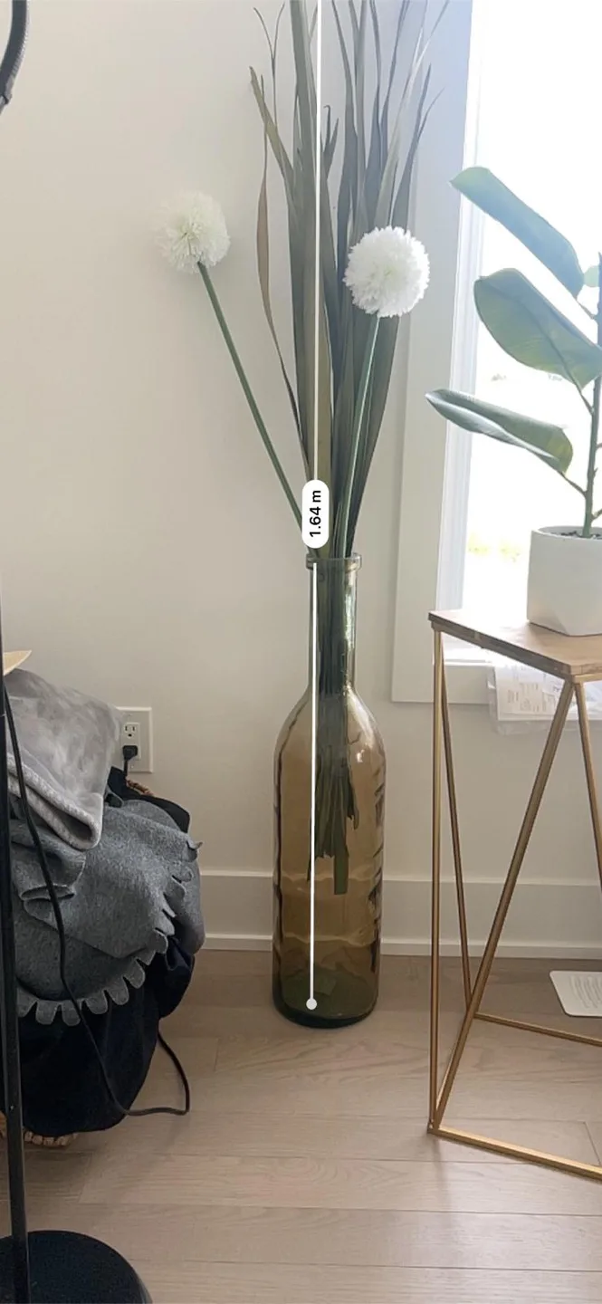 Tall Decorative Vase with Floral Arrangement thumbnail