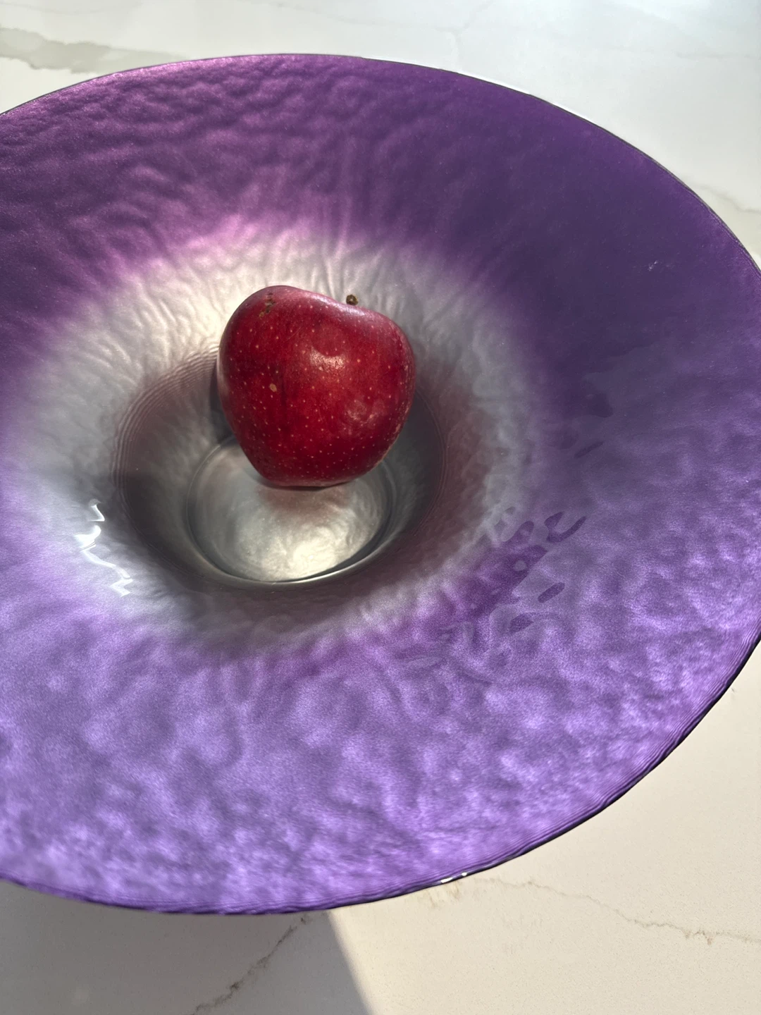 Purple & Silver Decorative Glass Bowl - photo 4