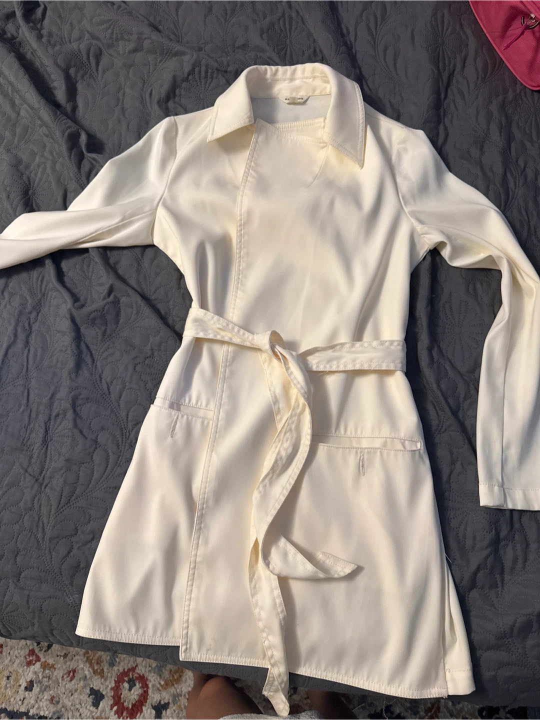 Cream Coloured Dress with Belt