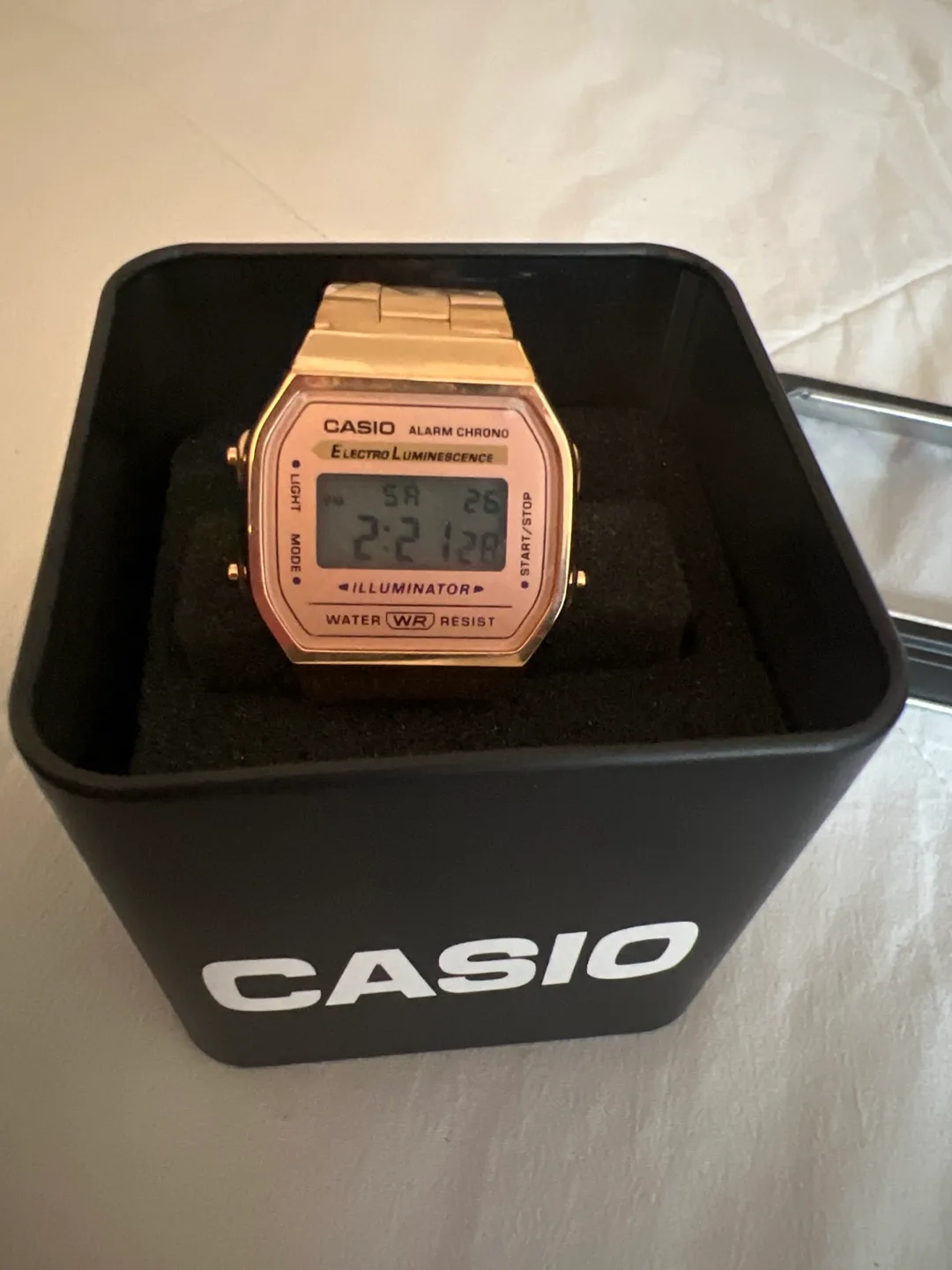 Casio Digital Watch rose gold image indicator(3)